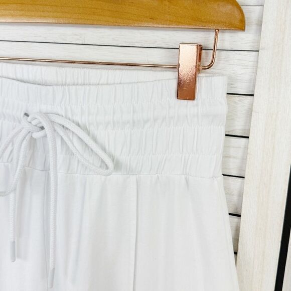 ASOS Collusion 90s Dad Wide Leg Jogger Pants White 6 High Waist Front Seam - Picture 4 of 12